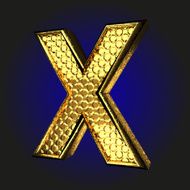 x golden letter