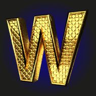 w golden letter