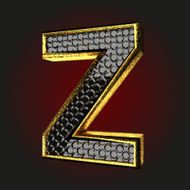 z black letter with gold