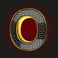 o black letter with gold