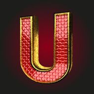 u red letter with gold