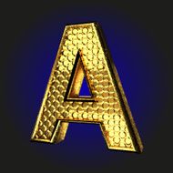Golden letter A N2