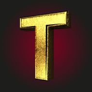 t letter of gold
