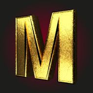 m letter of gold