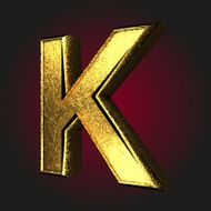 k letter of gold