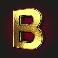 b letter of gold