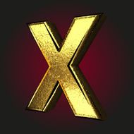 x letter of gold