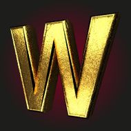 w letter of gold