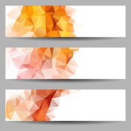 Set of banners with abstract triangles N8