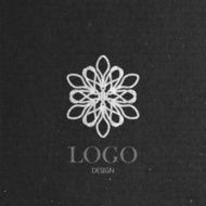vector illustration with a graceful snowflake on cardboard texture