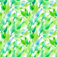 Seamless vector artistic design watercolor leaves pattern