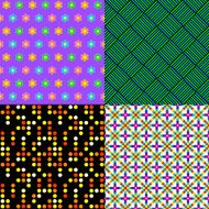 Seamless patterns Set 2 Abstract colorful N2