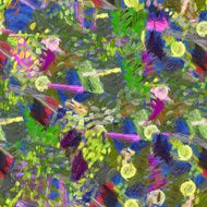 Green blue lilac abstract seamless pattern oil strokes texture painting N2