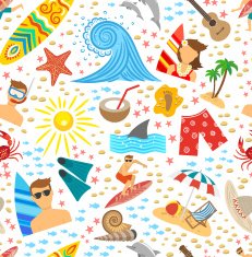 Surfing Seamless Pattern N2