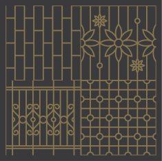 Pattern Curved Steel Set 2 N2