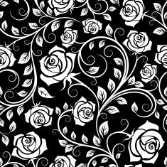 Vintage white roses seamless pattern N2
