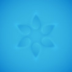 Relief texture 3d modelling clay flower
