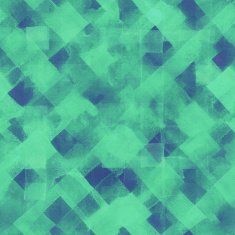 Green blue lines and squares painted watercolor pattern Seamless background N2