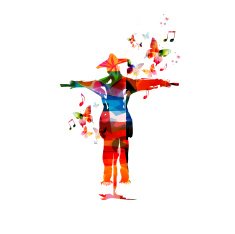 Colorful vector scarecrow N2
