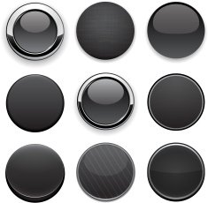 Black high-detailed modern web buttons N2 free image download
