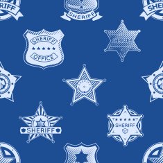 Sheriff badge seamless pattern N2