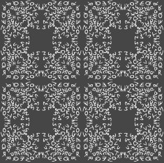 Seamless background made of letters in grey and white colors N2