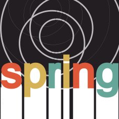 Vector card with print and sign spring N2
