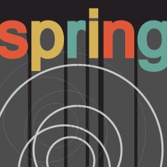 Vector card with print and sign spring N3