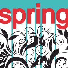 Vector card with print and sign spring N5