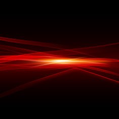 Abstract spark and flow light strips red tone on middle