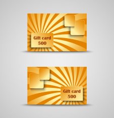 Gift card with orange striped background N2