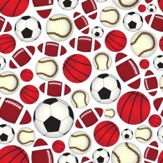 various sport balls seamless color pattern eps10 N2