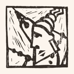 Linocut geometric character- 10