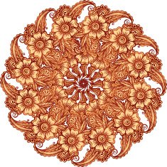 Mehndi henna tattoo style vector mandala
