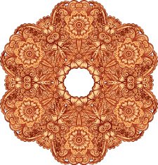 Mehndi henna tattoo style vector mandala N3