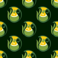 Seamless pattern of olive oil in jugs N2