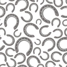silver metal horseshoe seamless white pattern eps10 N2
