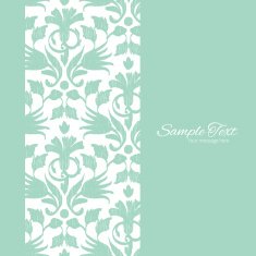 Vector abstract green ikat vertical frame seamless pattern background