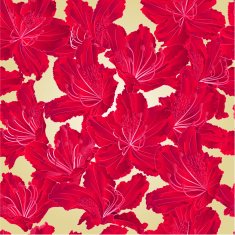 Seamless texture red rhododendron vector