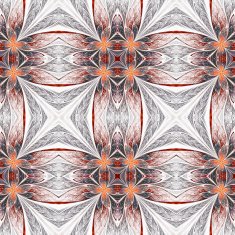 Symmetrical flower pattern in stained-glass window style N26