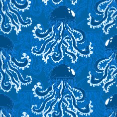 Jellyfish sea pattern