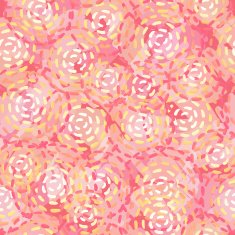 Endless round pink abstract flowers N2