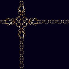 Golden vintage pattern vector