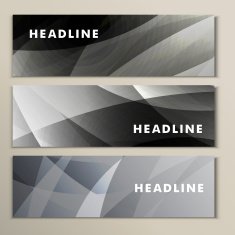 Set gray and white abstract bright pictures N2