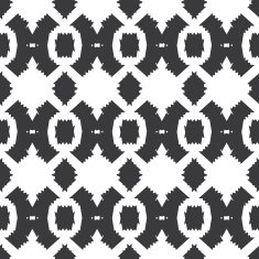 Vector Tribal Black White Textile Seamless Pattern N2