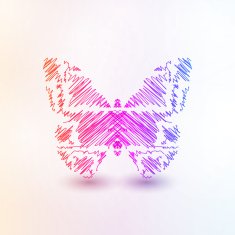 Abstract futuristic butterfly N2