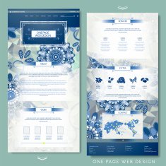 gorgeous flower one page website design template