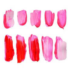 Set of cosmetic texture various shapes stains isolated on white N2