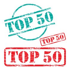 Rubber stamp design TOP FIFTY