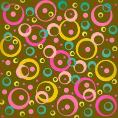 Colored circles and rings abstract background with vintage instagram look N2